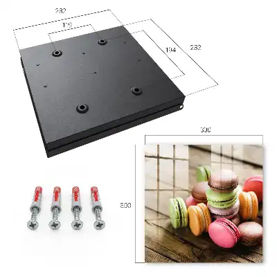 Decorative key box Colorful sweets on a wooden background