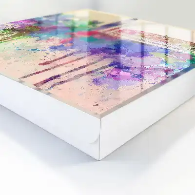 Wall mounted key cabinet Urban watercolor with spots