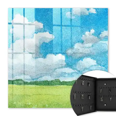 Key cabinet A summer landscape that highlights freshness