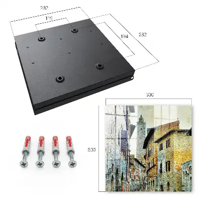 Key box for home Mediterranean street of brick and stone