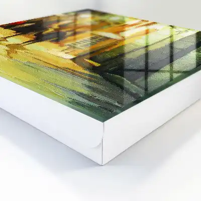 Decorative key box Night city with green tones