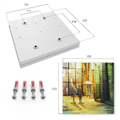 Decorative key box Night city with green tones