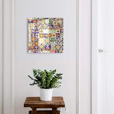 Wall mounted key box Colorful tiles full of patterns