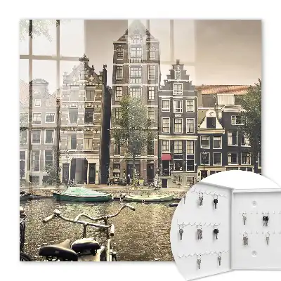 Wall mounted key cabinet Urban peace and quiet in the bicycle canal