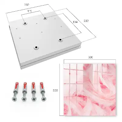 Key cabinet Pink feathers
