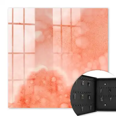 Wall mounted key cabinet Orange abstraction in the background