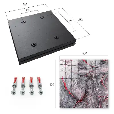 Wall mounted key box A striking abstraction of grey and pink