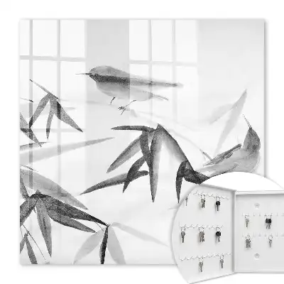 Key box for home Bamboo nature birds