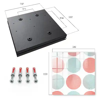 Decorative key box Pastel circles on a white background