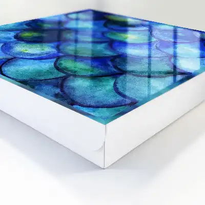 Decorative key box Blue tone scales