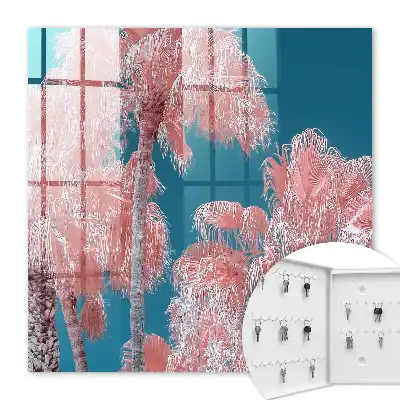 Key box for home Tropical composition with blue background