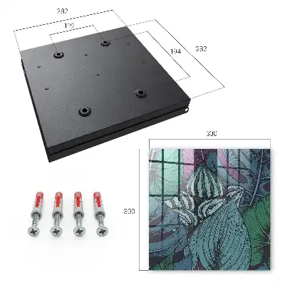 Wall mounted key box Mysterious leaves in dark shades