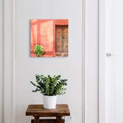 Key cabinet Red facade wooden door