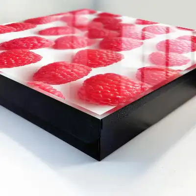 Decorative key box Pink raspberries in the light background