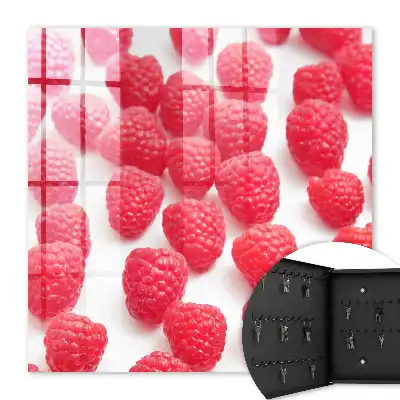 Decorative key box Pink raspberries in the light background