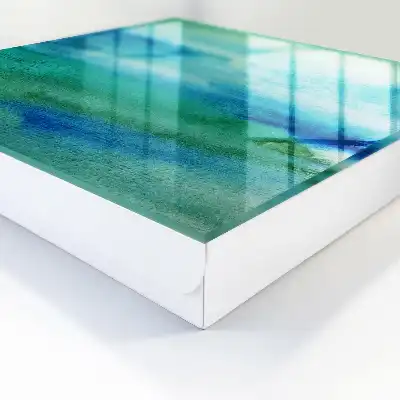 Decorative key box Watercolor blue green