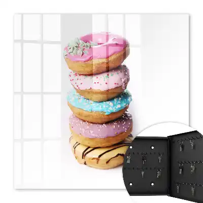 Key cabinet Colorful doughnuts of a tasty composition