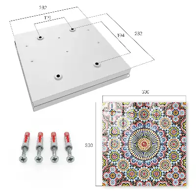 Decorative key box Mosaic pattern dynamic composition