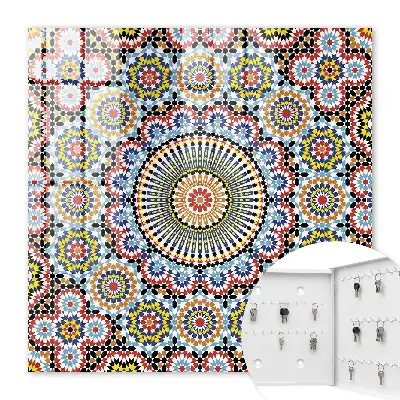 Decorative key box Mosaic pattern dynamic composition