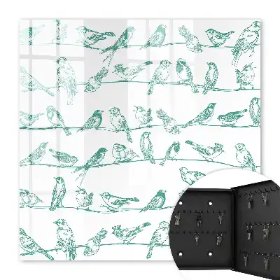 Key cabinet Birds on thin branches