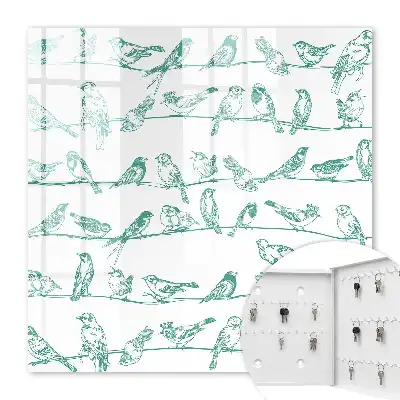 Key cabinet Birds on thin branches