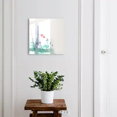 Key cabinet Parisian scenery with blue background