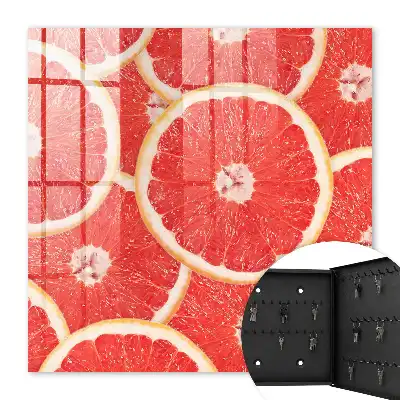Wall mounted key box Grapefruit slices full of freshness