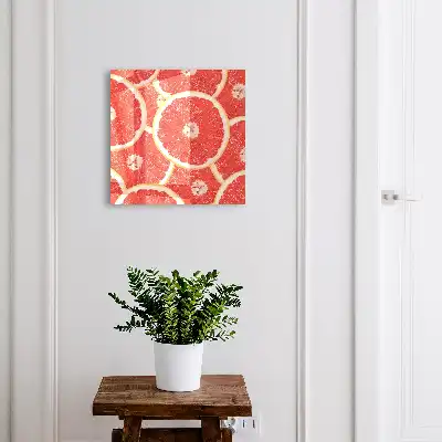 Wall mounted key box Grapefruit slices full of freshness