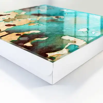 Key box for home Turquoise abstract composition