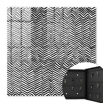 Wall mounted key box Zigzag dynamic contrast lines