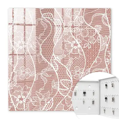 Key cabinet Elegant lace with floral motifs