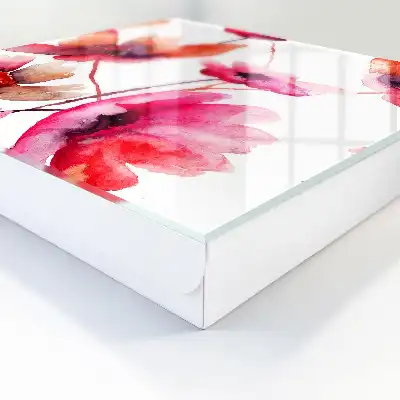 Wall mounted key box Watercolor flowers, delicate color