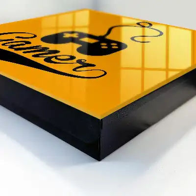 Decorative key box Gamer pad and orange inscription