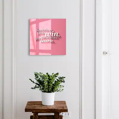 Wall mounted key cabinet Sometimes you win on pink