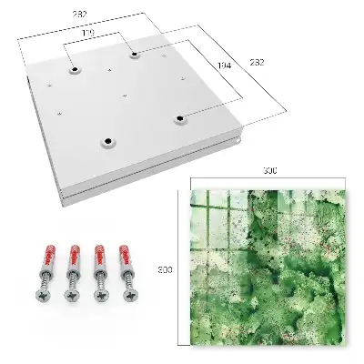 Wall mounted key box Green chaos abstraction