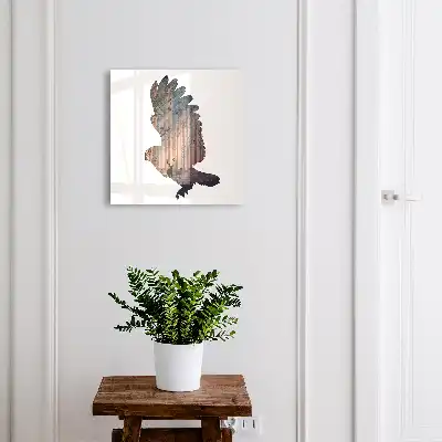 Wall mounted key cabinet Forest bird harmony of nature