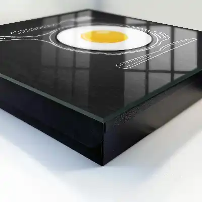 Decorative key box Fried egg with black background
