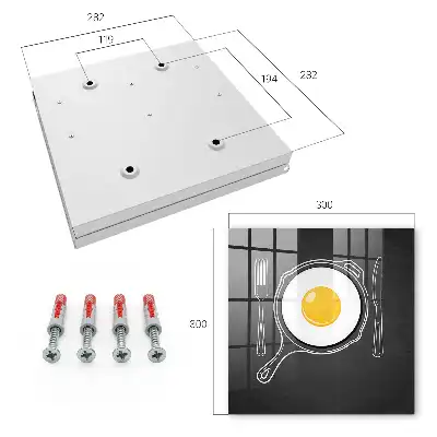Decorative key box Fried egg with black background