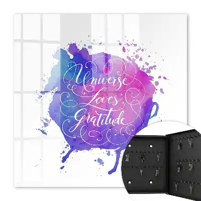 Key cabinet Universe loves gratitude in purple