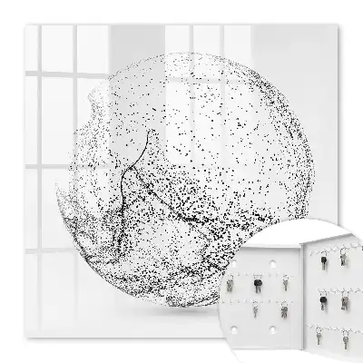 Key box for home Abstract space in black and white