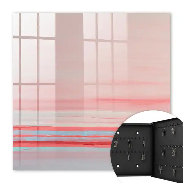 Wall mounted key cabinet Pastel stripes of smooth transition