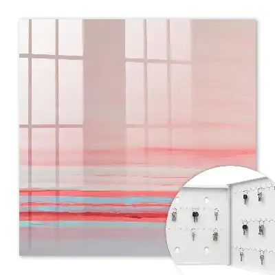 Wall mounted key cabinet Pastel stripes of smooth transition