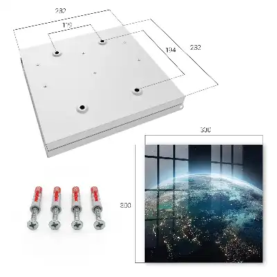 Wall mounted key cabinet Night Earth of Shades of Light