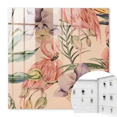 Key box for home Exotic elegance with green leaves