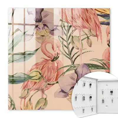 Key box for home Exotic elegance with green leaves
