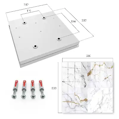 Decorative key box Minimalist marble pattern with veins