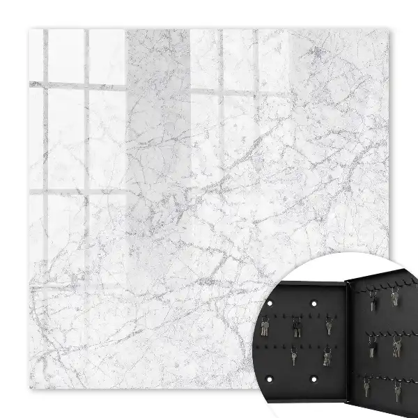 Wall mounted key cabinet Marble elegance of graceful texture