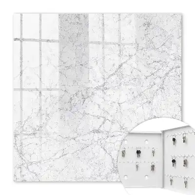 Wall mounted key cabinet Marble elegance of graceful texture