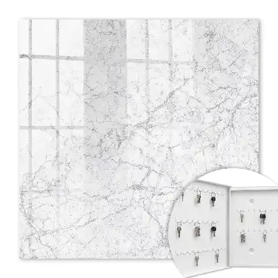 Wall mounted key cabinet Marble elegance of graceful texture