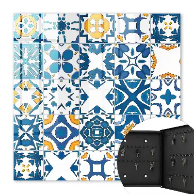 Key box for home Geometric patterns with yellow contrast